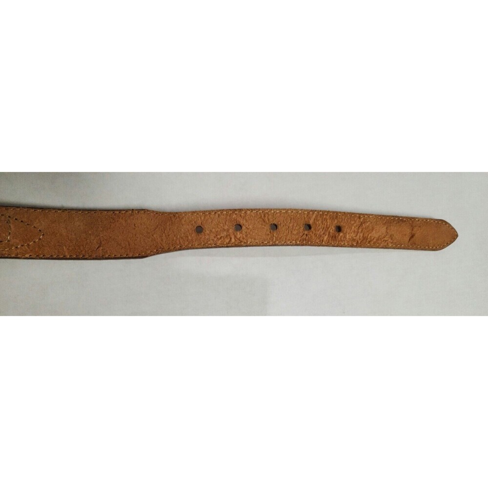 REI Womens Beaded Leather Waist Belt Brown Multicolor Colorful #309025 Size M - Picture 11 of 12